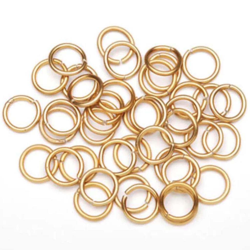 Jump Rings Aluminum Gold 15mm 