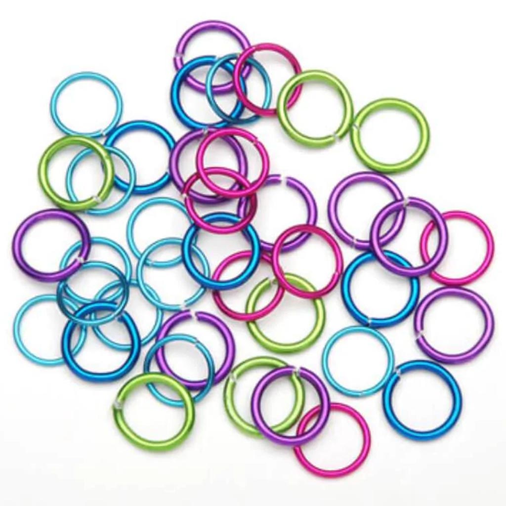 Jump Rings Aluminum Assorted Brights 15mm 