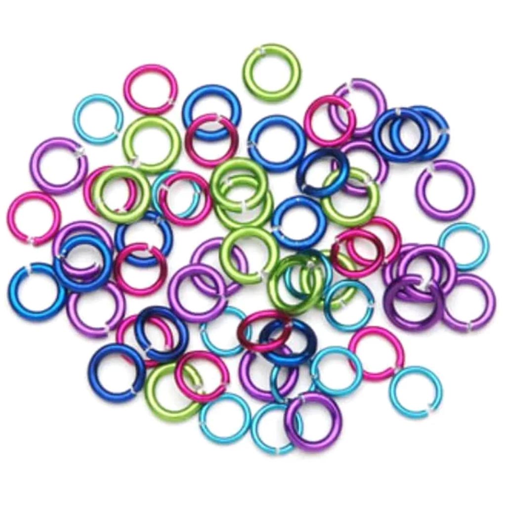 Jump Rings Aluminum Assorted Brights 10mm 