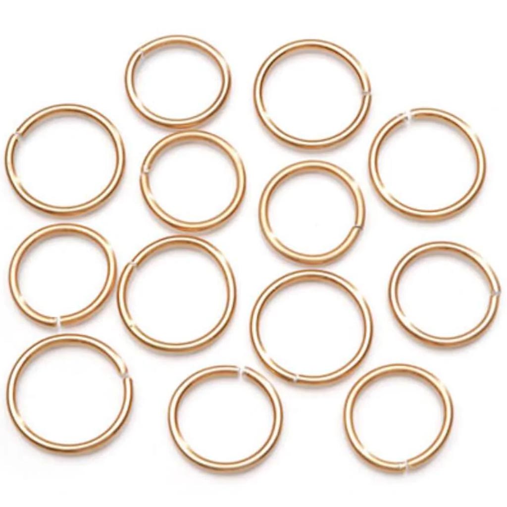 Jump Rings Aluminum Gold Assorted 