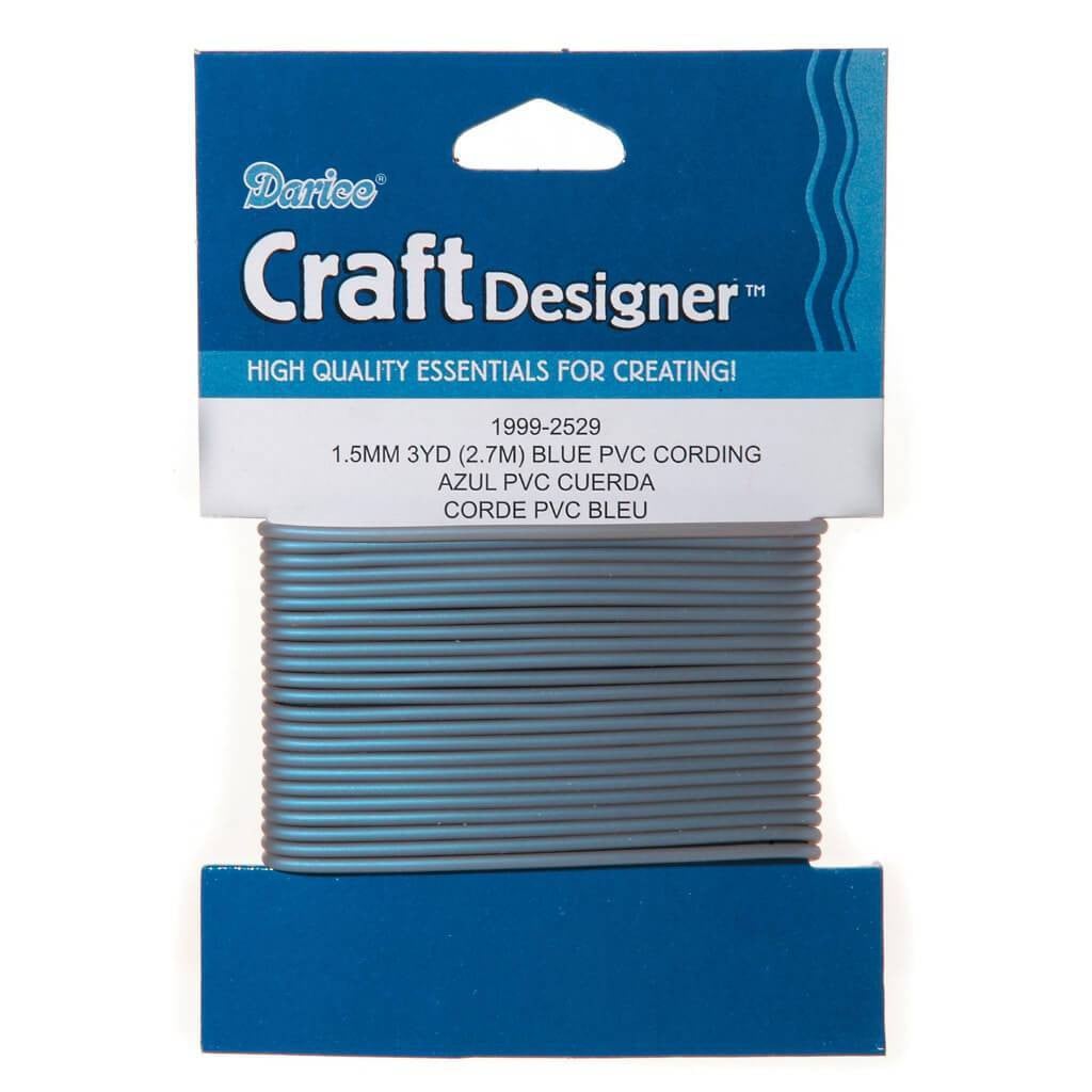 1.5MM BLUE PVC CORDING 3YD 