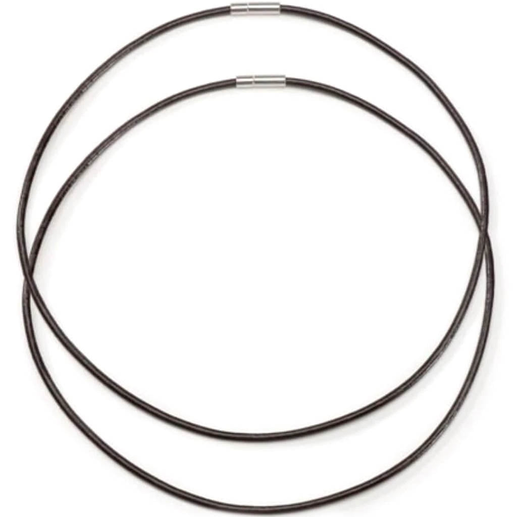 Mix and Mingle Leather Choker Necklace Brown 18 inches 