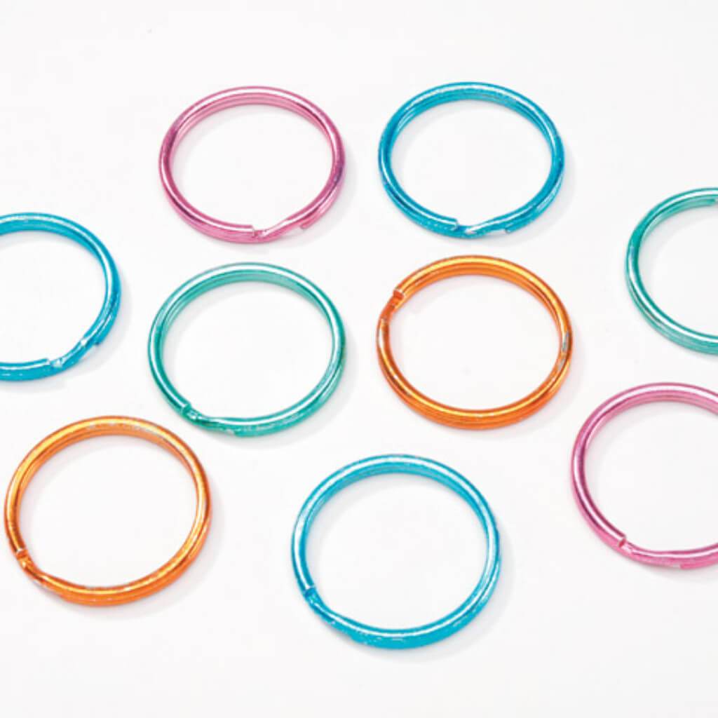 Split Rings Assorted Fashion Colors 32mm