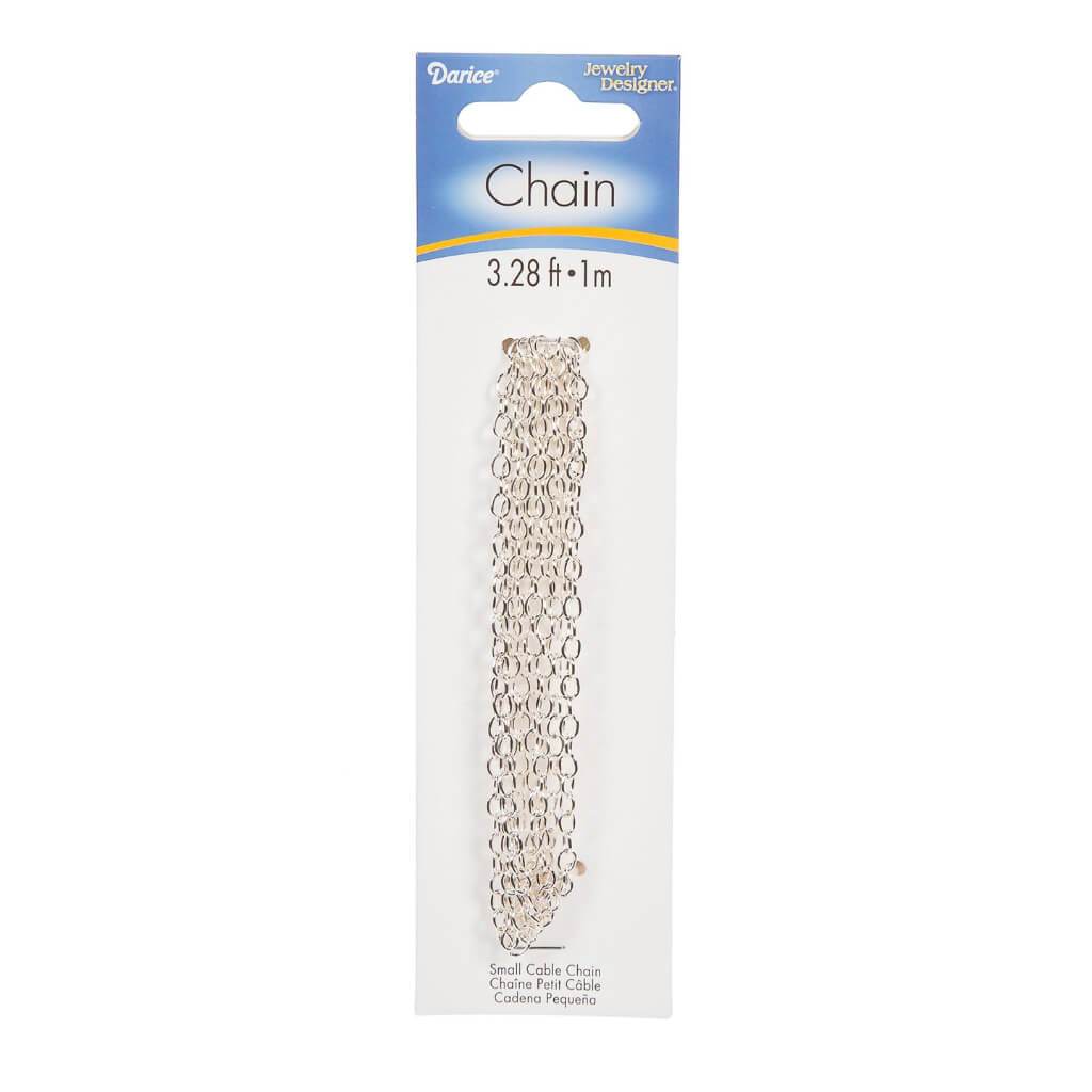 SMALL CABLE CHAIN BT.SILVER 1M 