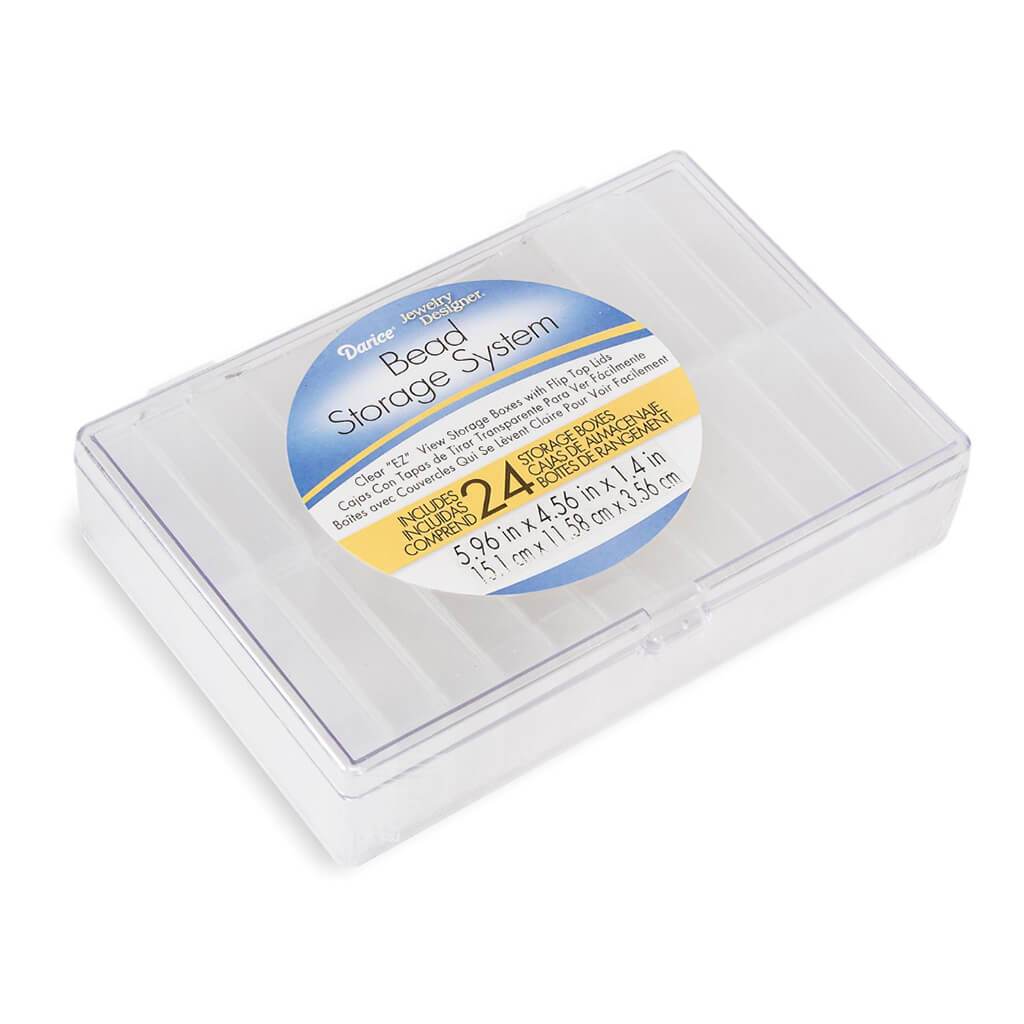 ORGANIZER BEAD 24 BOX CLR 