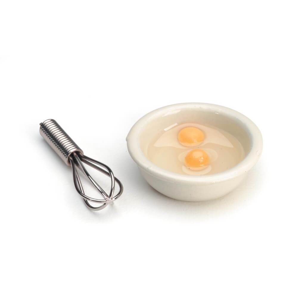 MINIATURE EGGS IN BOW WHISK 2PC 