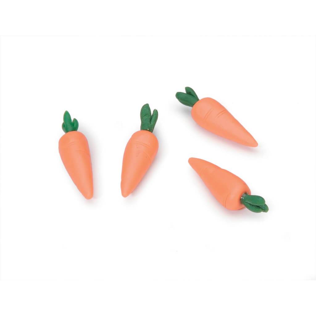 MINIATURE CARROTS ORANGE 4PC .75IN 