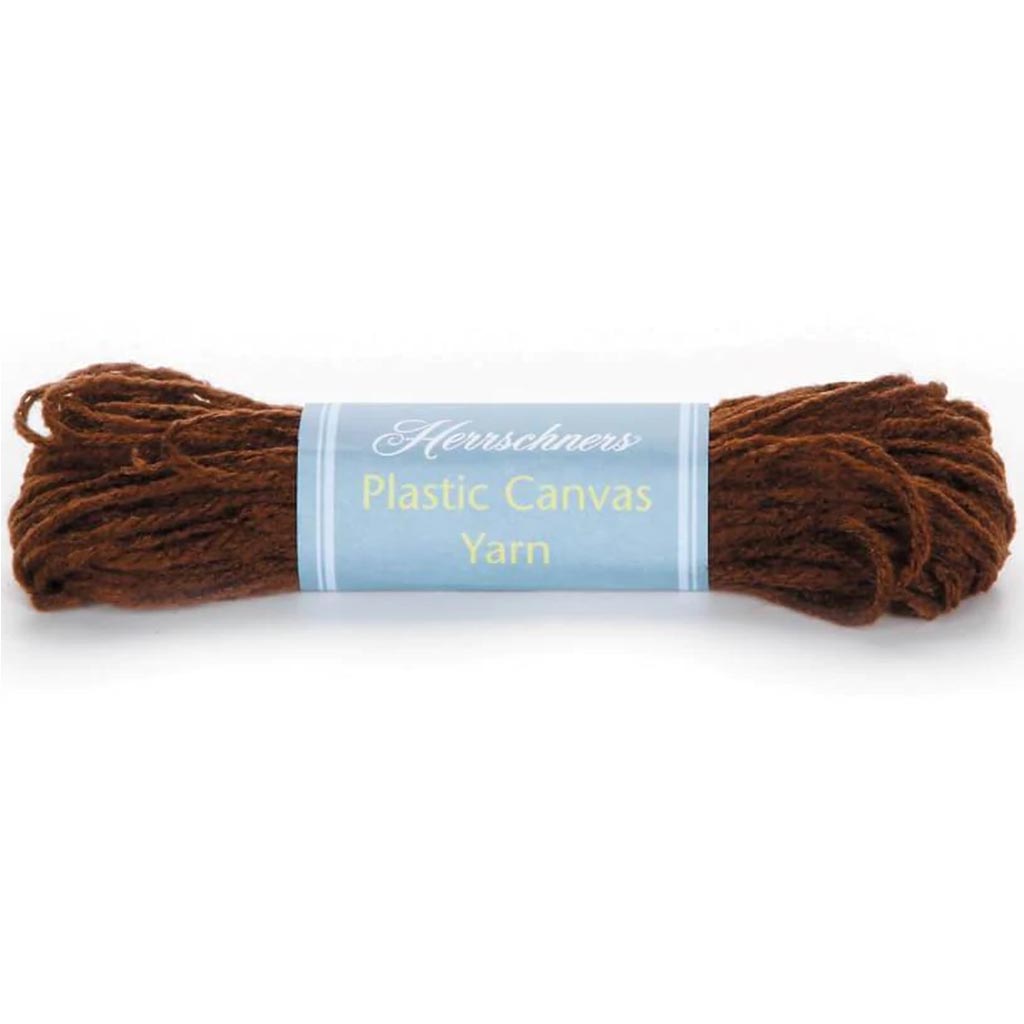 PLASTIC CANVAS CRAFT YARN DARK BROWN 25YD 