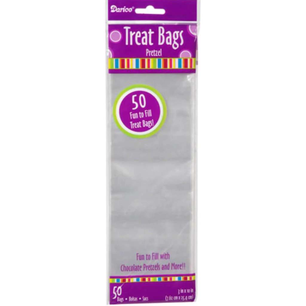 TREAT BAG CLEAR 3X10IN 50PC 