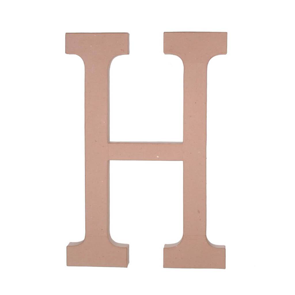 PAPER MACHE LETTER H 23.5IN 