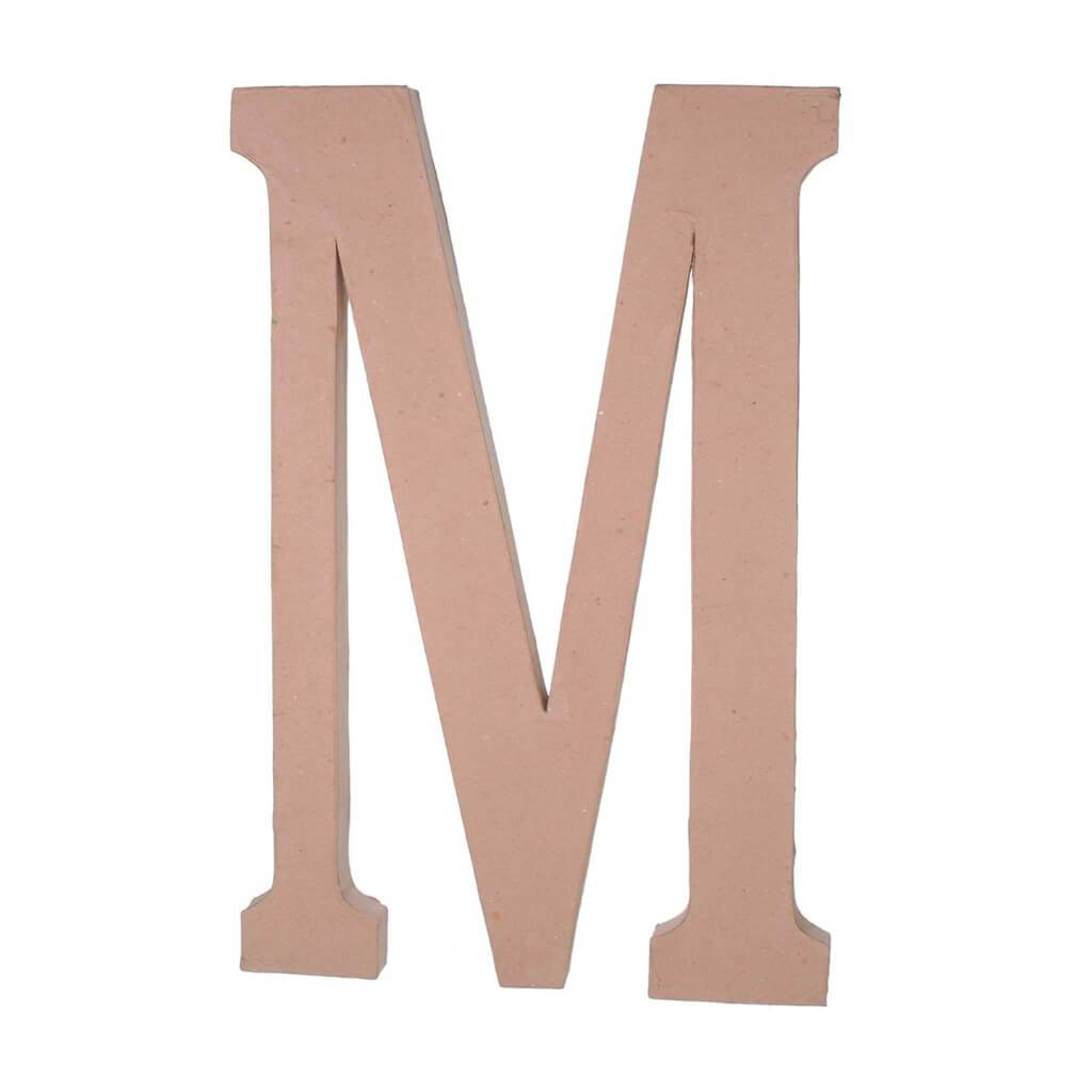 PAPER MACHE LETTER M 23.5IN 