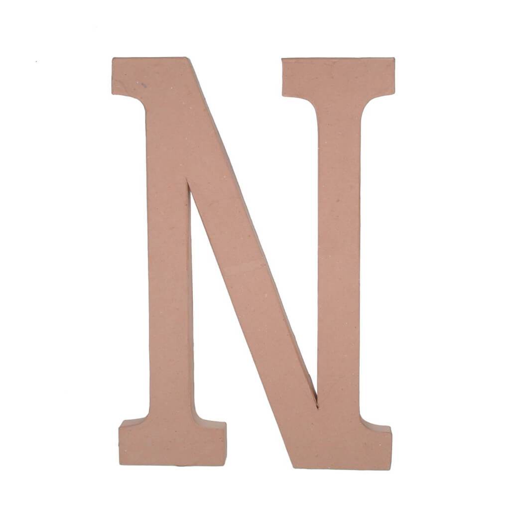 PAPER MACHE LETTER N 23.5IN 