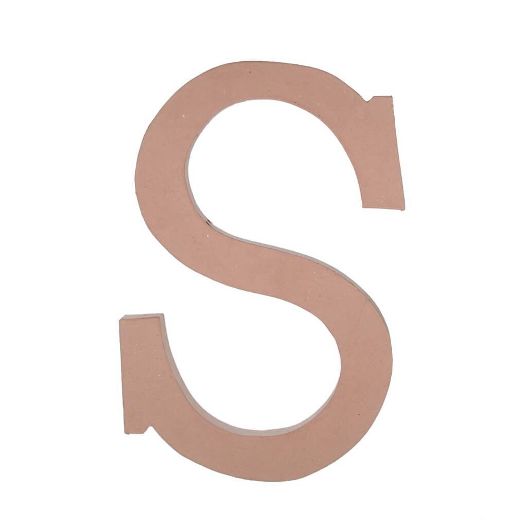PAPER MACHE LETTER S 23.5IN 