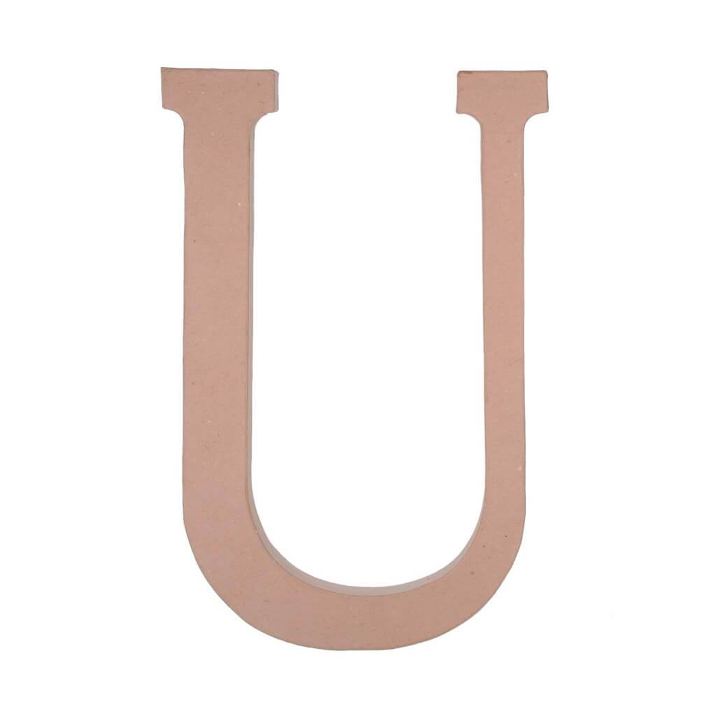 PAPER MACHE LETTER U 23.5IN 