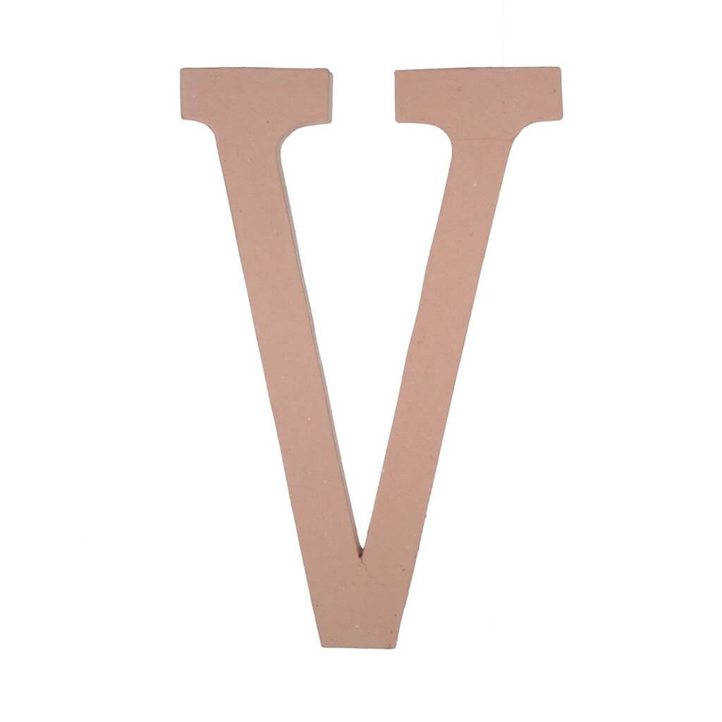 PAPER MACHE LETTER V 23.5IN 