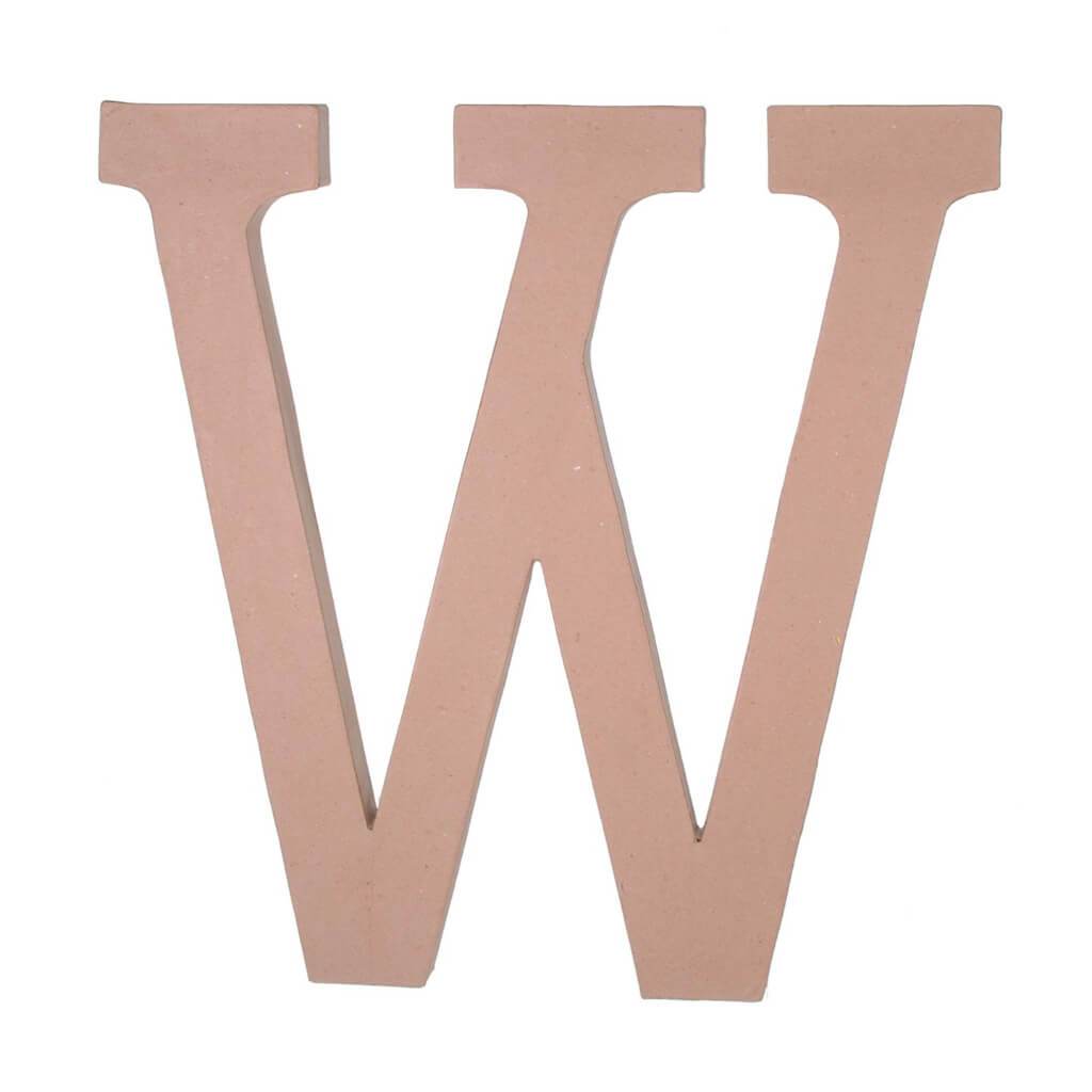 PAPER MACHE LETTER W 23.5IN 