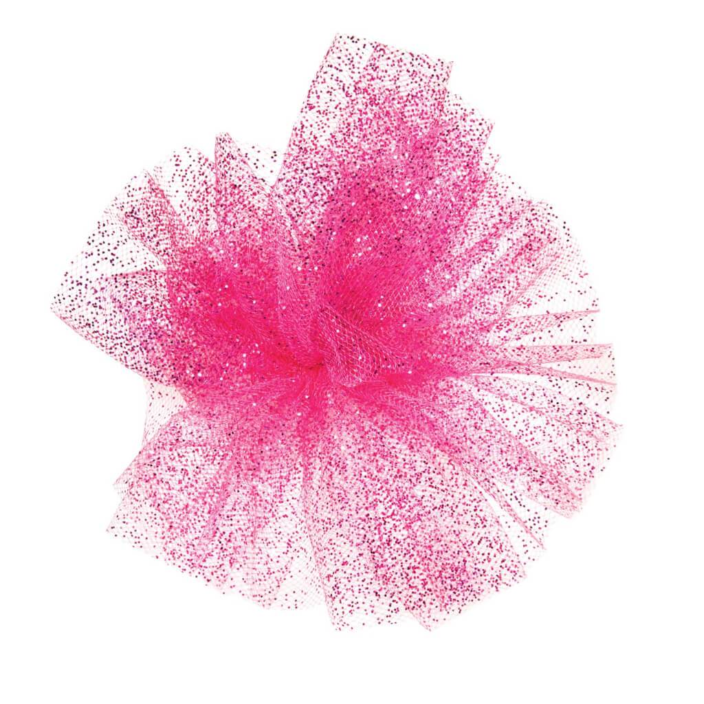 GLITTER TULLE RASP 6INX10YD 