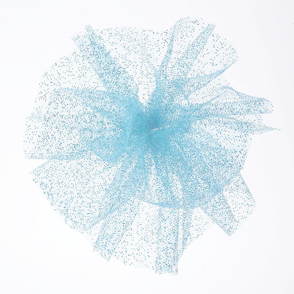 Glitter Tulle Light Blue/Light Blue 6in x 10yd 