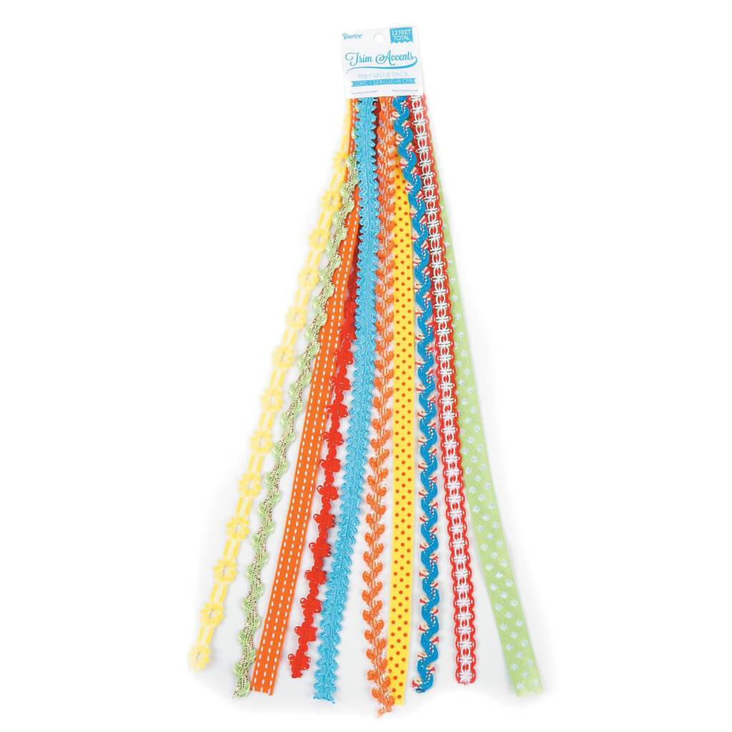 FABRIC TRIM VALUE PACK MIXED BRIGHT 10FT 