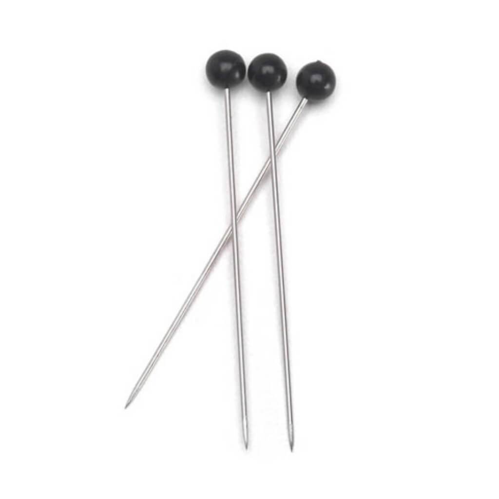 Corsage Pins Round Head Black #8 1-1/2 in 250 pcs 