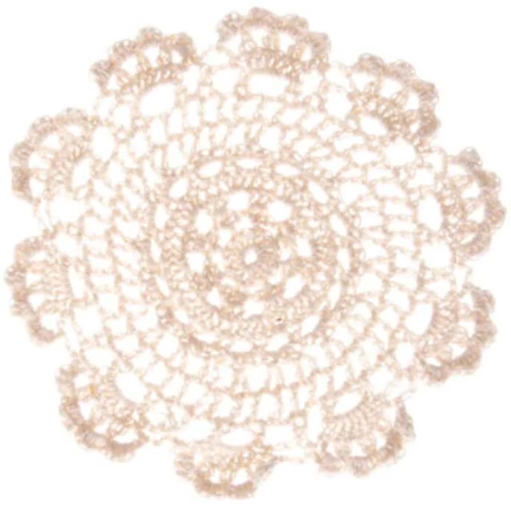 Doily Ecru 6 Inches 