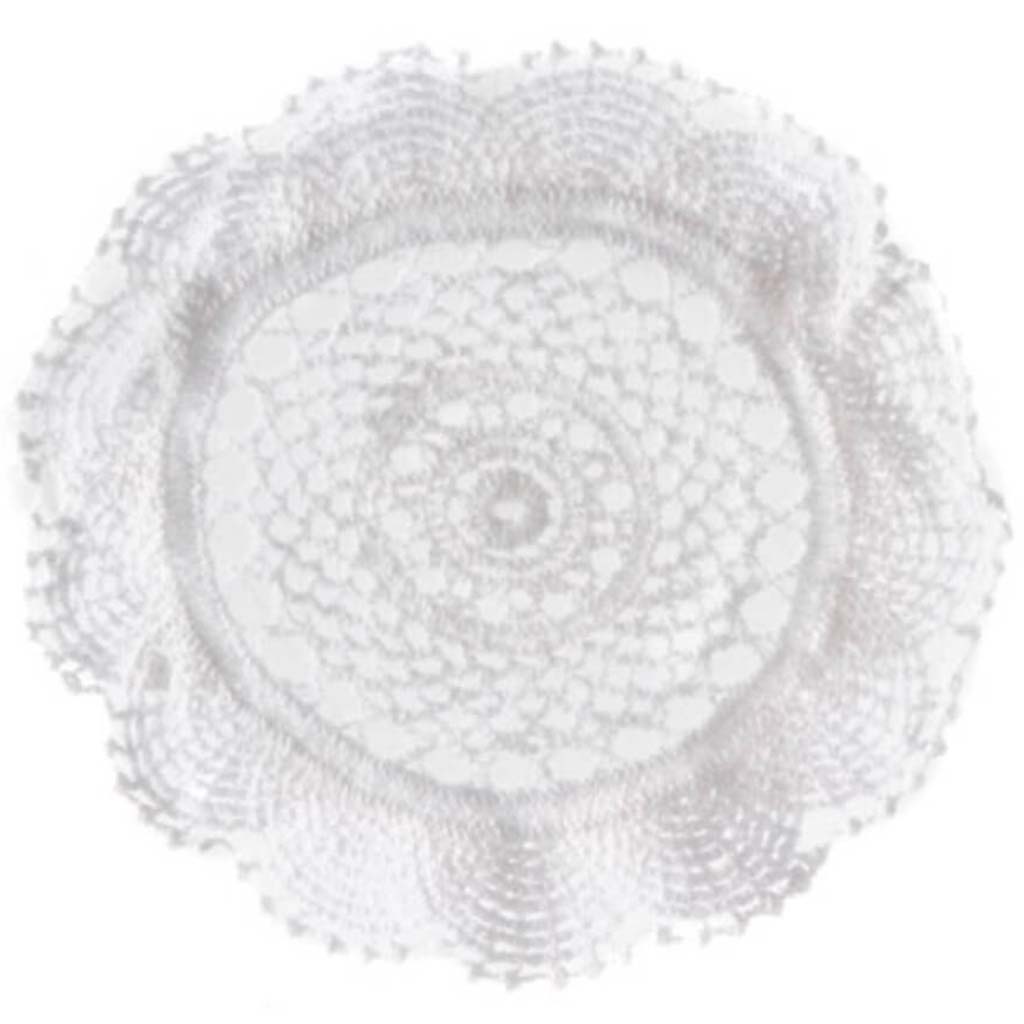 DOILIES WHITE CLOONEY HEART 5IN 