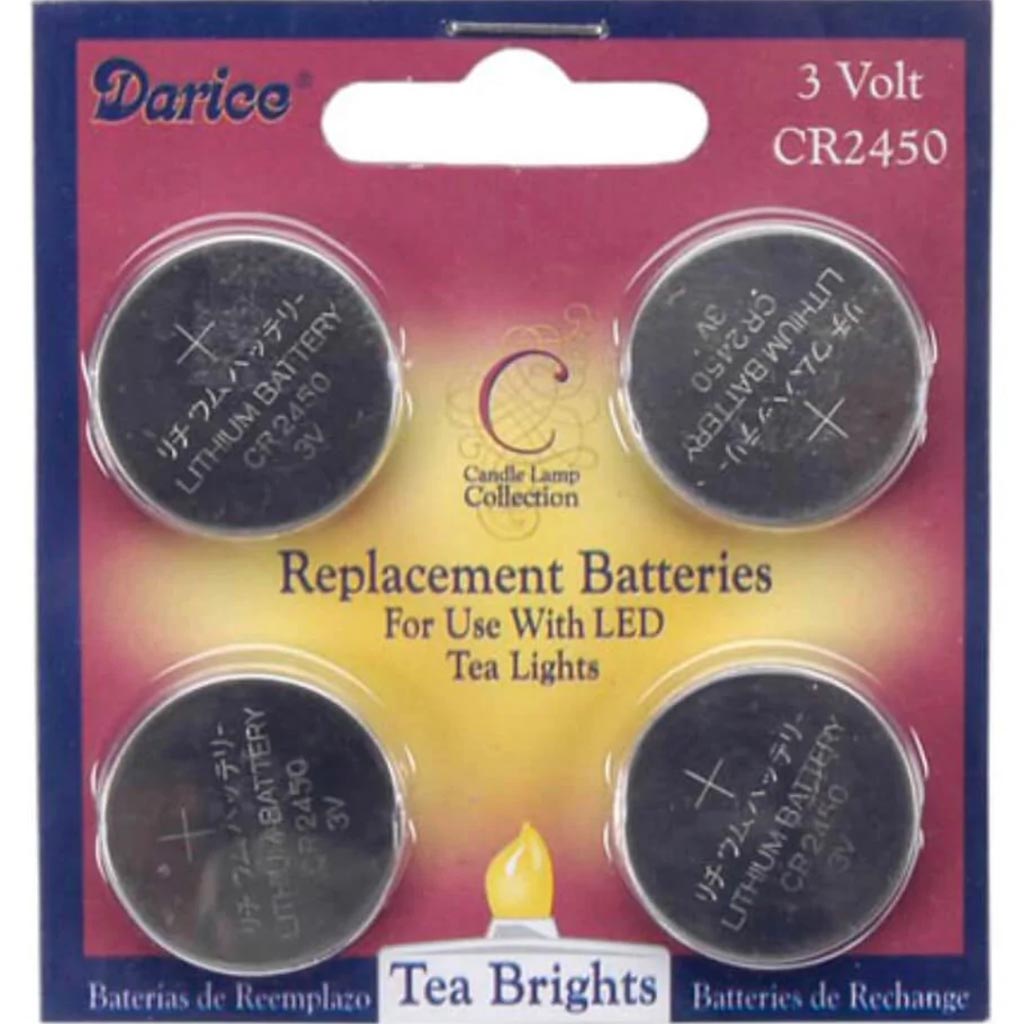 Replacement Batteries for 100 Hr Tea Light 4 pieces 