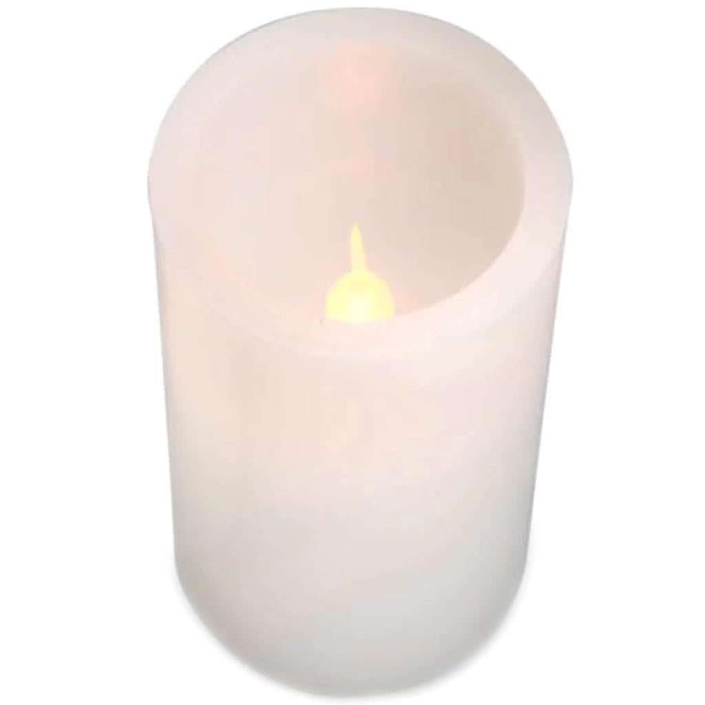 LED Pillar Candle White Color Changing 4 inches 