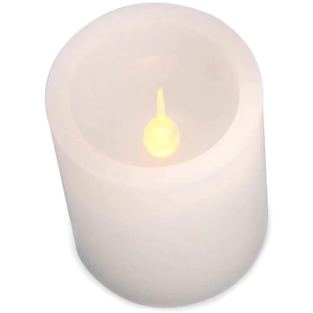 LED Pillar Candle White Color Changing 6 inches 