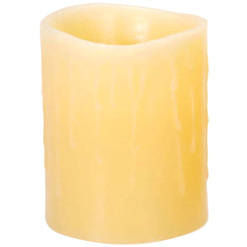 LED Pillar Candles Drip Wax Style Ivory 4 inch 