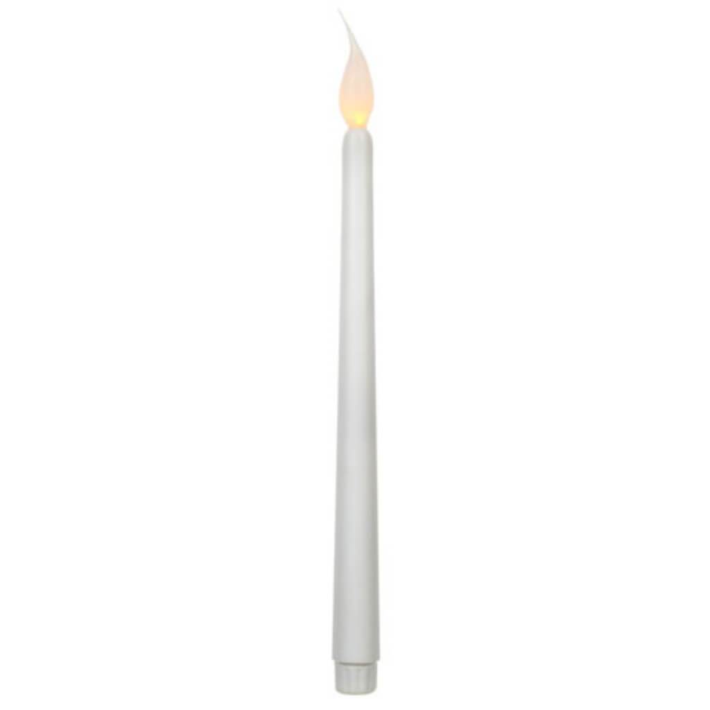 LED Taper Candle with Timer White 11 inches 2pcs 