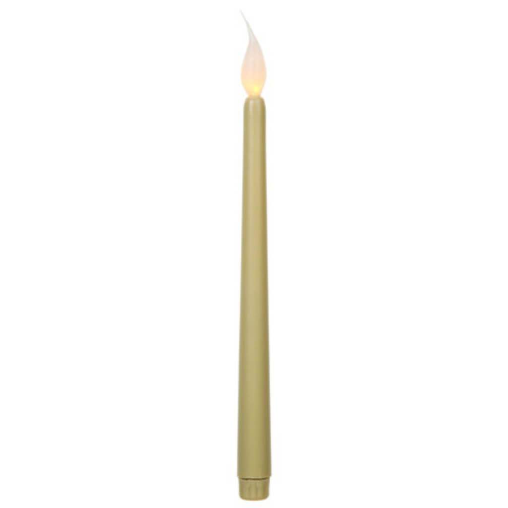 LED Taper Candle with Timer Ivory 11 inches 2pcs 