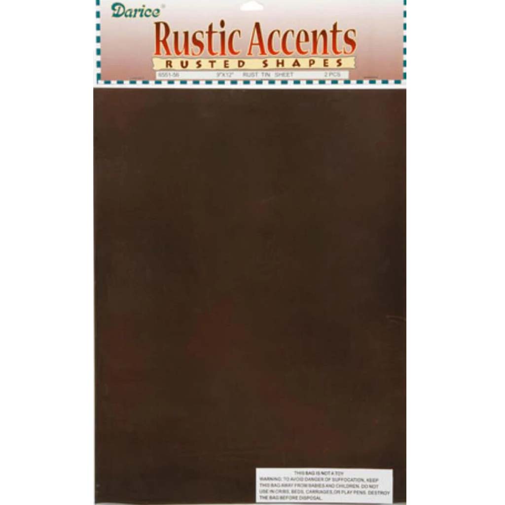 Brown Painted Rustic Look Tin Sheet 