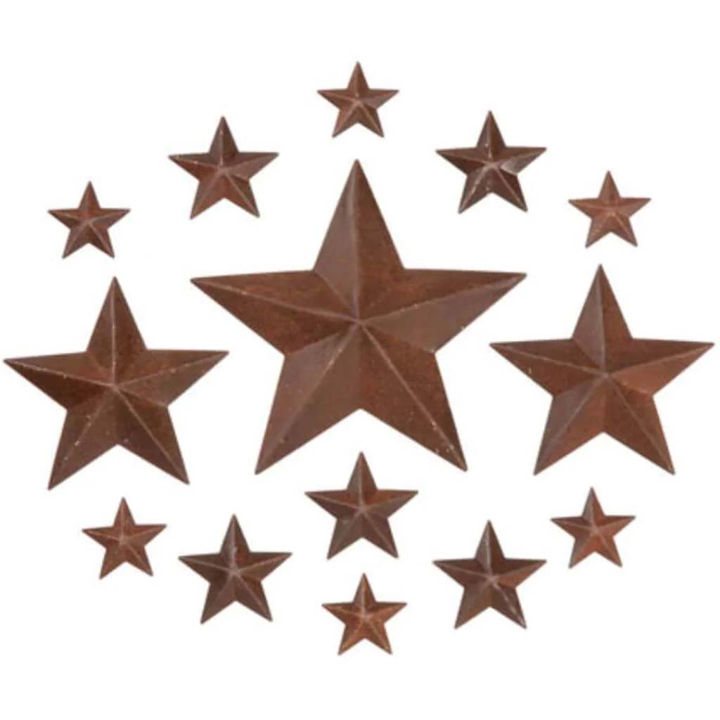 Mini Stars Rustic Tin 14pcs 