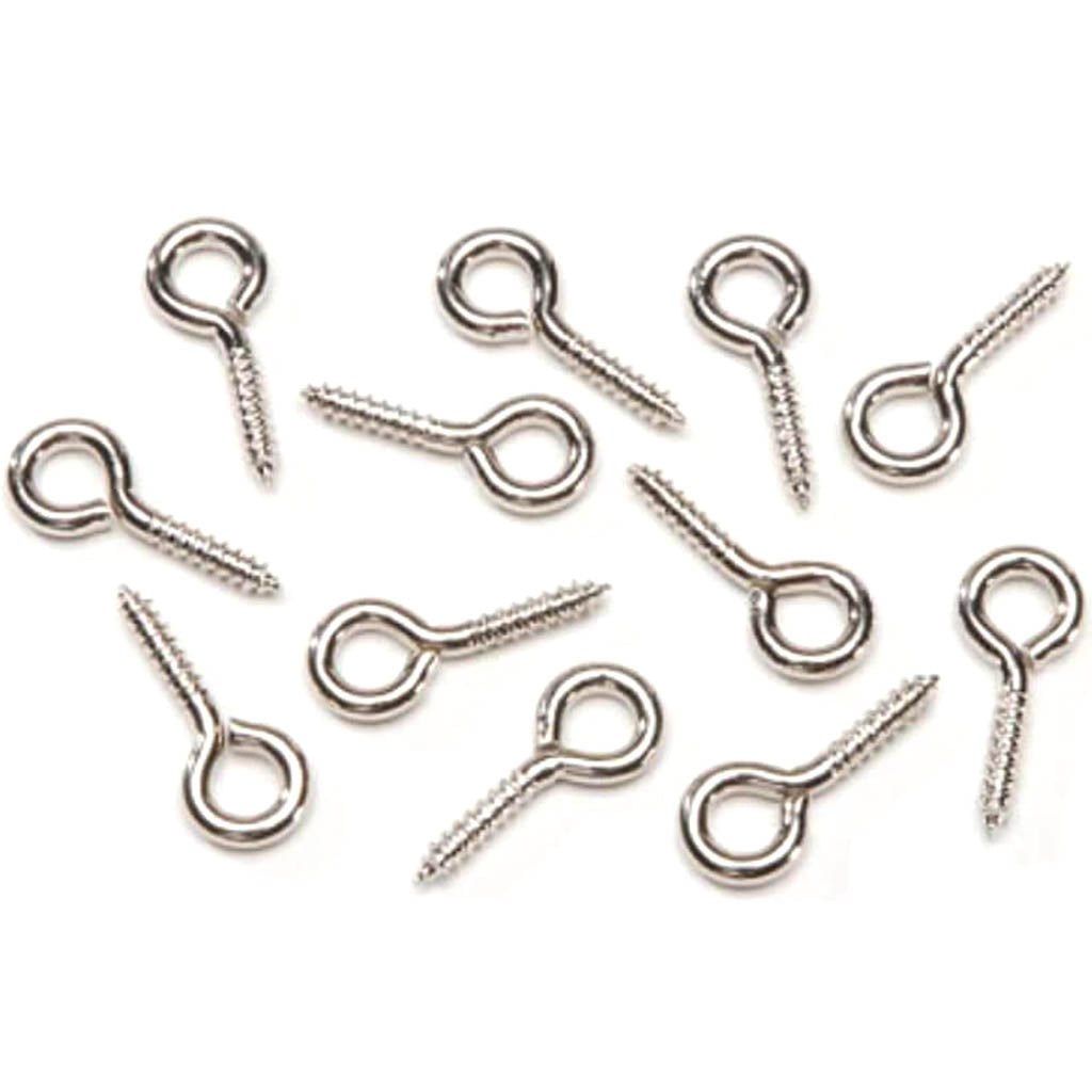 Screw Eye Hook Nickel 7 x 15mm 