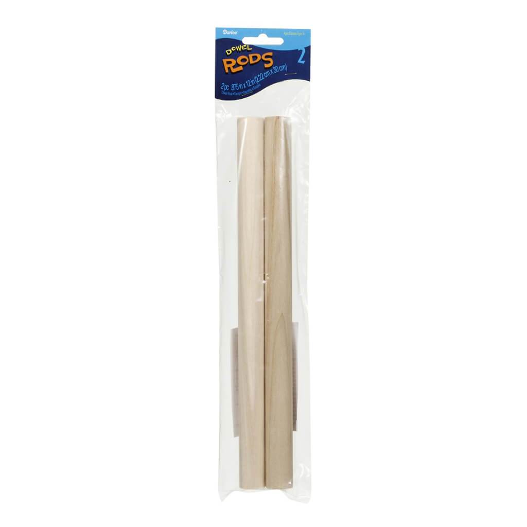 WOOD DOWEL RODS 2CT .875X12IN 