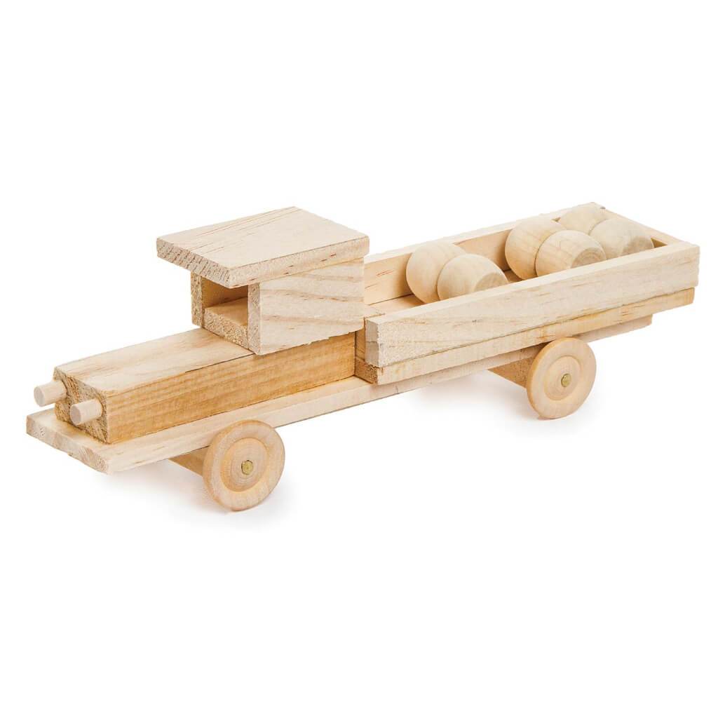 WOOD MODEL KIT - PICK UP TRUCK 7-1/4 X 2-1/2IN 