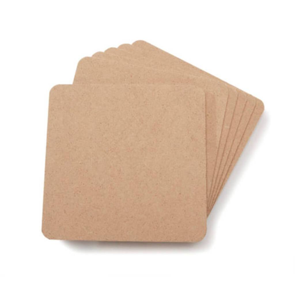 Coaster Set MDF Square 