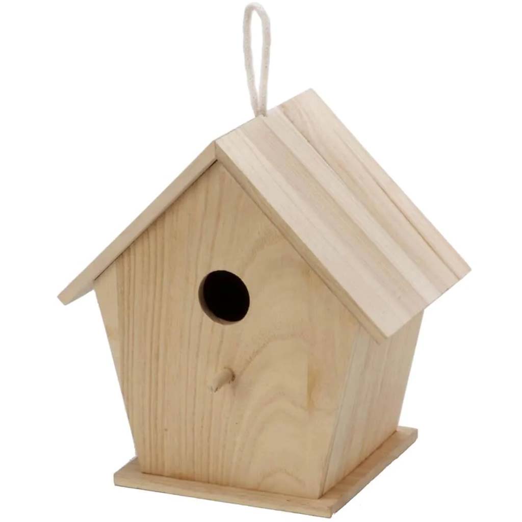 WOOD BIRDHOUSE UNFINISHED 9X6X9.5IN 