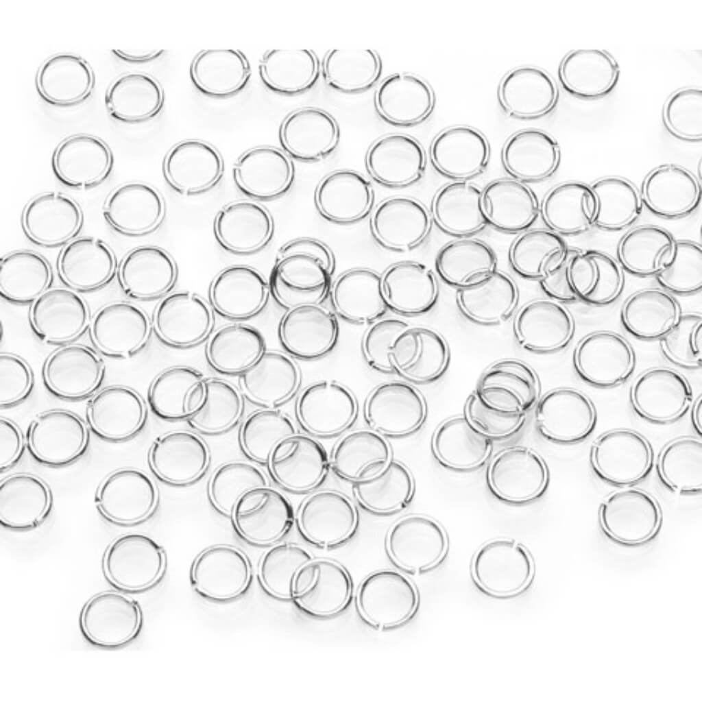 Jump Rings 18 Gauge Bright Silver 8mm 90 pieces 