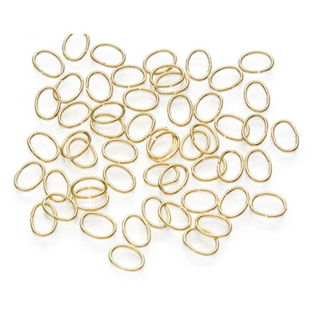 Jump Rings Oval 20 Gauge Gold Metal 4 x 6mm 120 pieces 