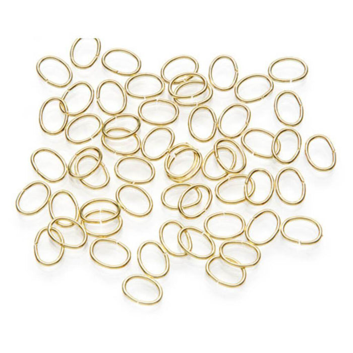 Jump Rings Oval 20 Gauge Gold Metal 4 x 6mm 120 pieces 