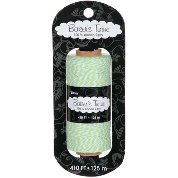 Cotton Twine Lime & White 410 feet 