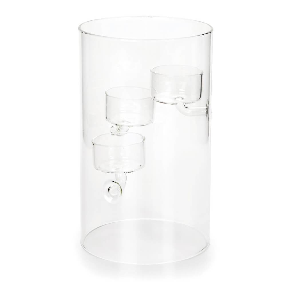 GLASS TEA LIGHT HDLR 8IN T3 IN 