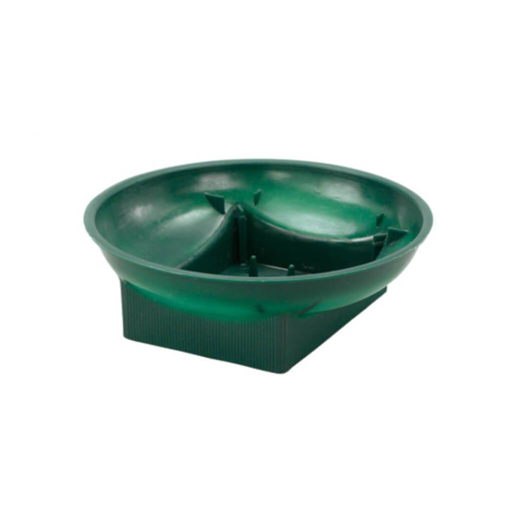 Floral Design Bowl Green Plastic 