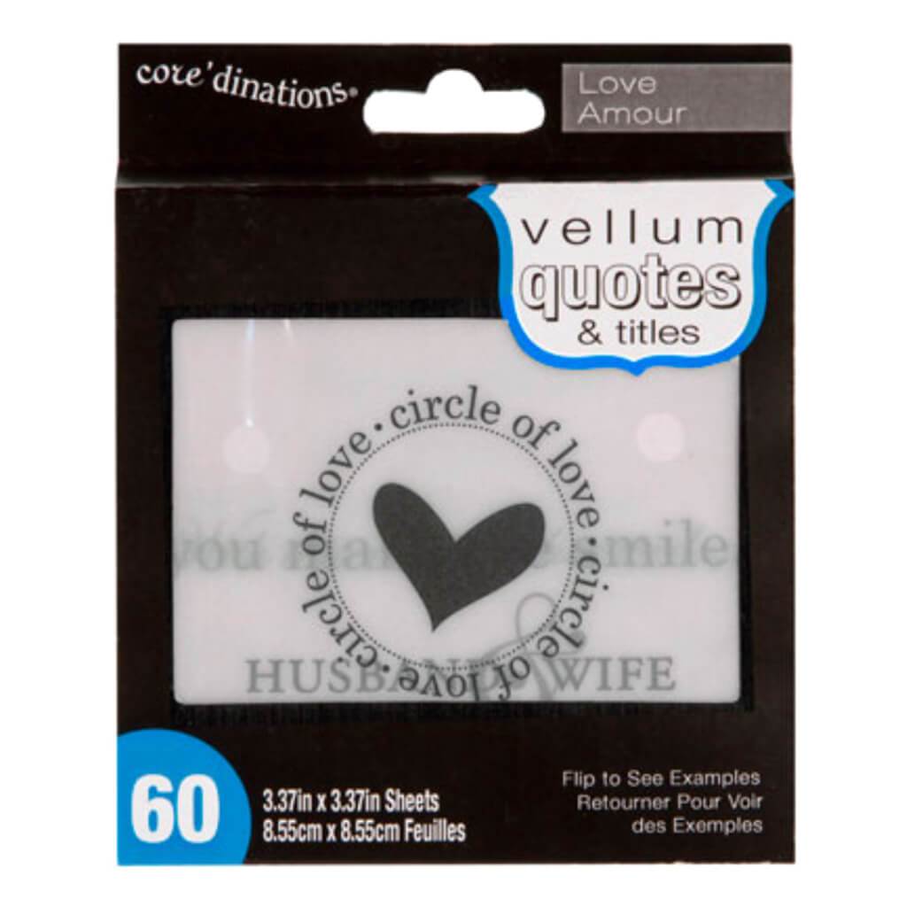 VELLUM QUOTES LOVE 60PK 