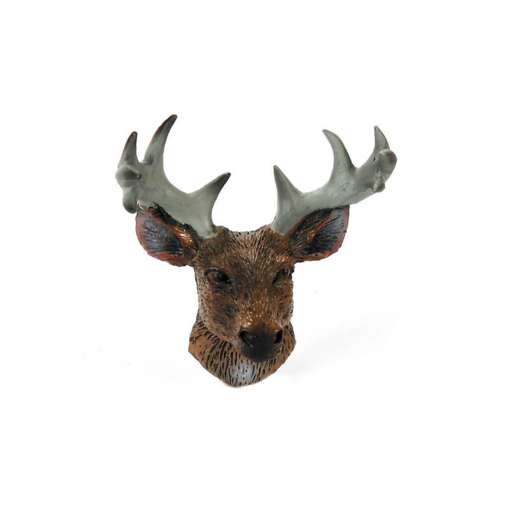 TM DEER HEAD W ANTLERS RESIN 