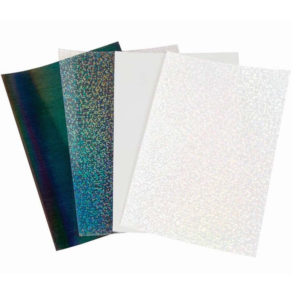 SEQUINS SHEET CREAM BALCK/WHT 4PK 4X6IN 