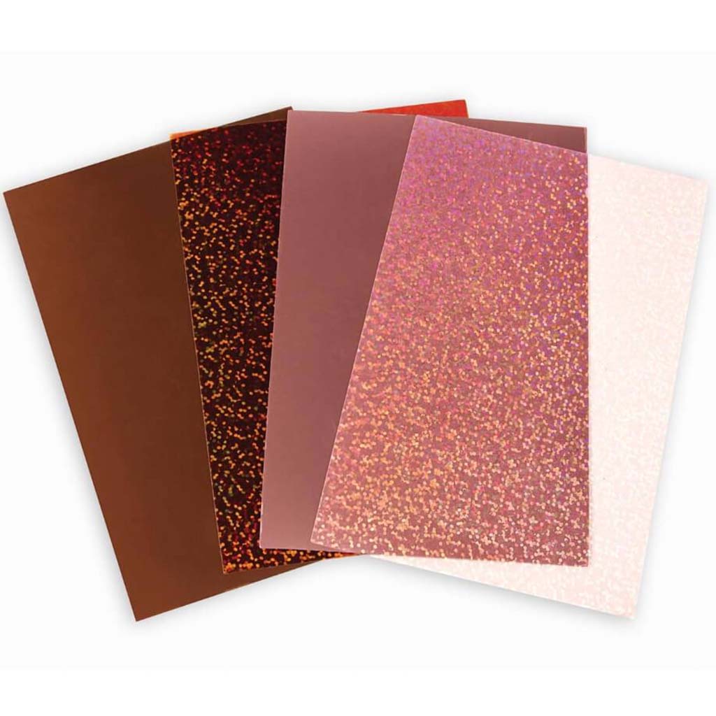 SEQUINS SHEET BRIGHT BRONZE/ ROSE GOLD 4PK 4X6IN 