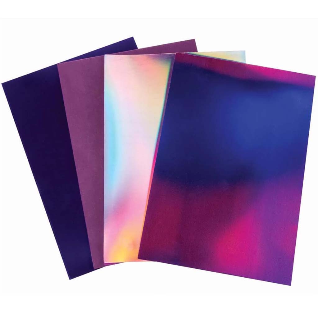 SEQUINS SHEET BRIGHT PINK/ PURPLE 4PK 4X6IN 